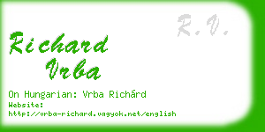 richard vrba business card